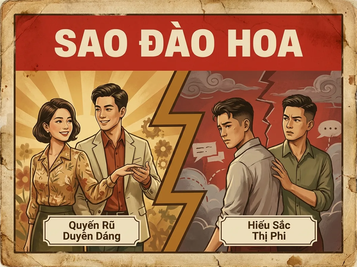 Sao Đào Hoa, Phụ Tinh Quyến Rũ Hấp Dẫn Trong Tử Vi