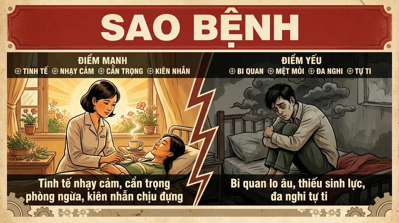 Sao Bệnh, Phụ Tinh Nhạy Cảm Và Suy Yếu Trong Tử Vi