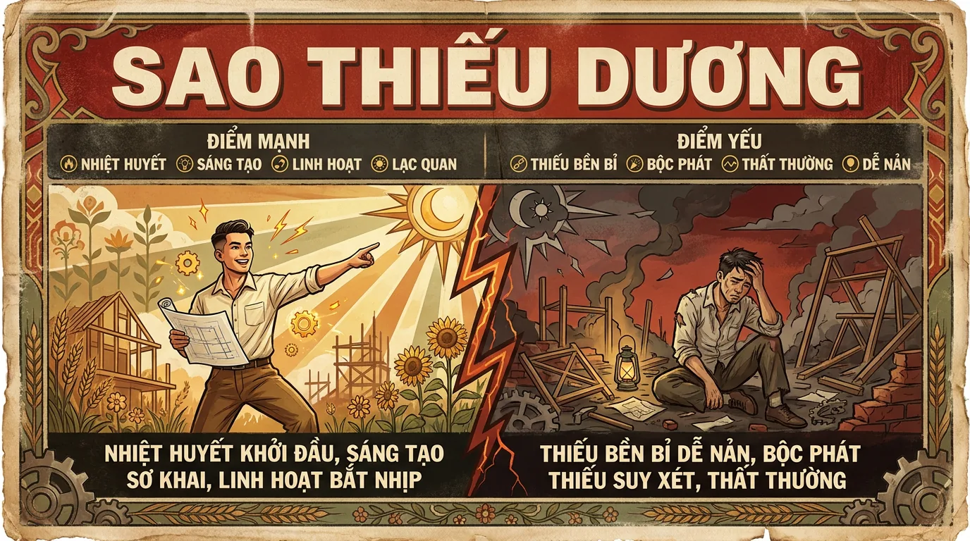 Sao Thiếu Dương, Phụ Tinh Ngọn Lửa Non Khởi Phát Trong Tử Vi