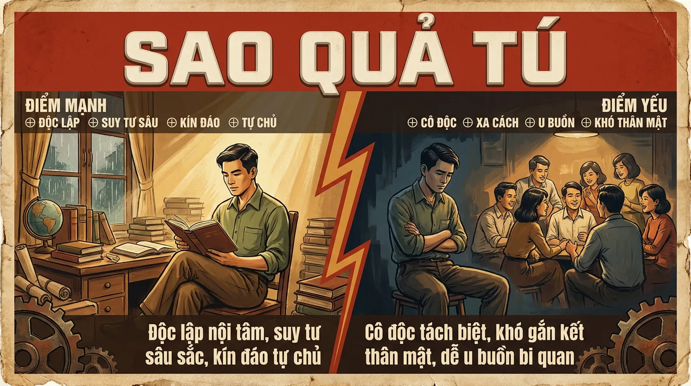 Sao Quả Tú, Phụ Tinh Cô Độc Nội Tâm Trong Tử Vi