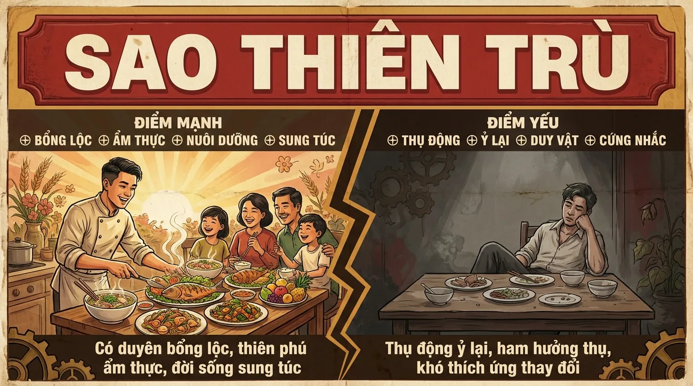Sao Thiên Trù, Phụ Tinh Chủ Bổng Lộc Và Ẩm Thực Trong Tử Vi