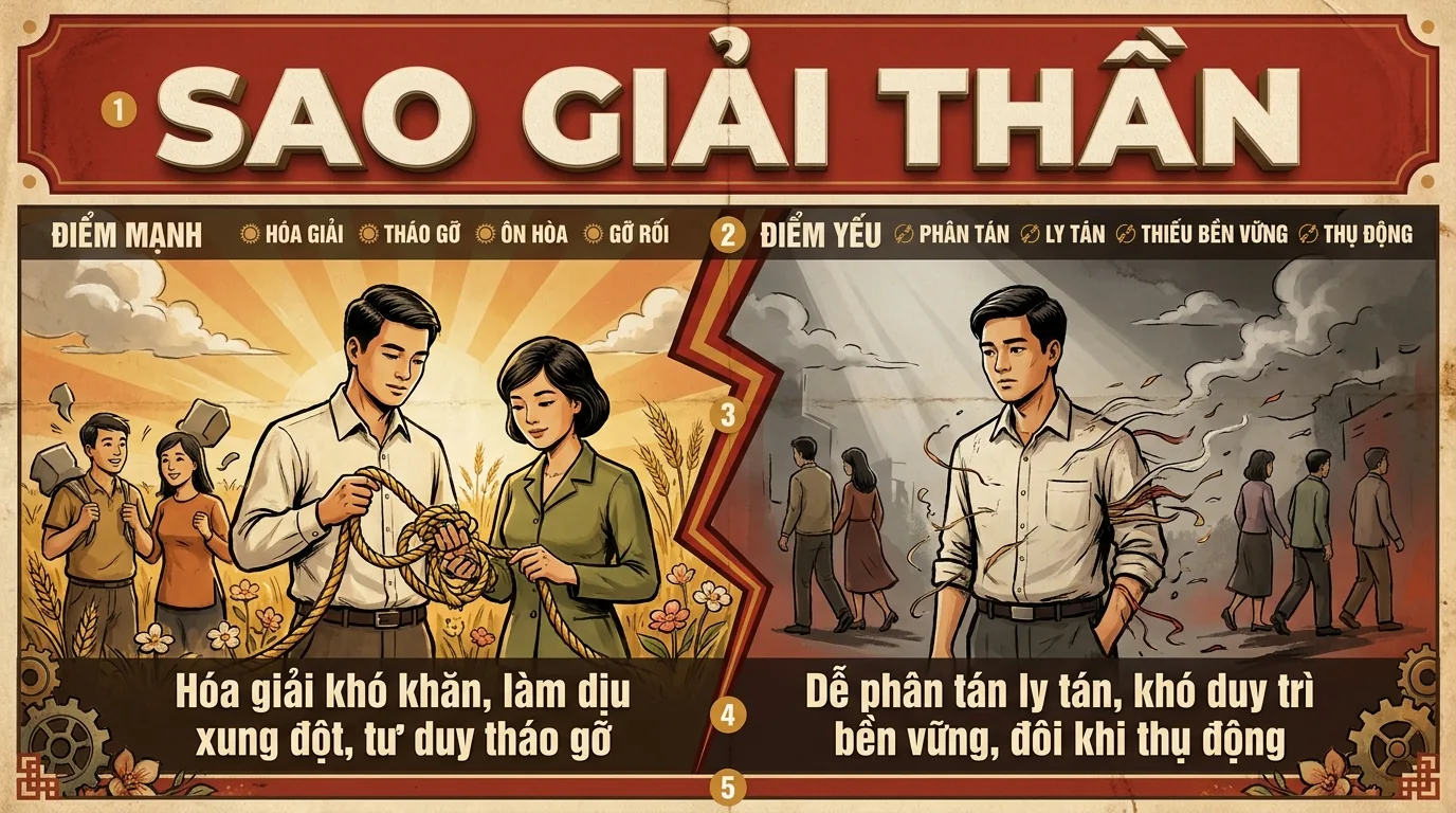 Sao Giải Thần, Phụ Tinh Hóa Giải Tháo Gỡ Trong Tử Vi