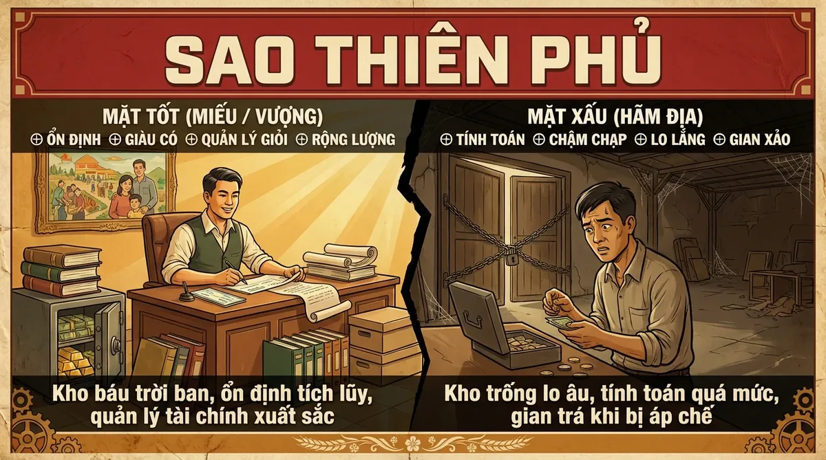 Sao Thiên Phủ, Lộc Khố Trong Tử Vi Đẩu Số