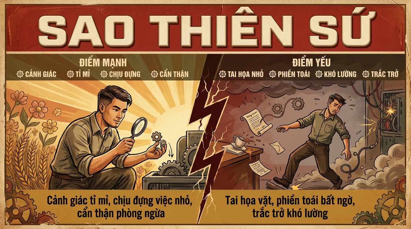 Sao Thiên Sứ, Phụ Tinh Tai Họa Phiền Toái Trong Tử Vi